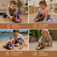 Construction Bulldozer Toy with Light Effects and Ball Launcher for Kids