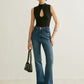 Ribbed Stand Collar Sleeveless Tank with Stretch Fabric