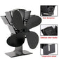 Stove Fan with Thermoelectric Power and Quiet 4-Blade Design, Anodized Aluminum