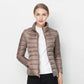 Womens Short Jacket with Front Placket Closure and Regular Fit