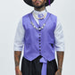 Men's Ceremonial Costume in Purple with Velvet Coat and Top Hat