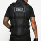 Four Piece Tactical Costume Set with Vest, Cap and Fingerless Gloves