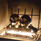 Ceramic Fire Pit Skull Logs with Heat Resistant Design for Halloween Bonfires