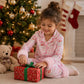 Toddler Christmas Pajama Set with Fur Trim and Seasonal Graphics