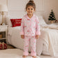 Toddler Christmas Pajama Set with Fur Trim and Seasonal Graphics
