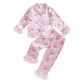 Toddler Christmas Pajama Set with Fur Trim and Seasonal Graphics