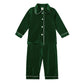 Kids Pajama Set with Plaid Pants and Elastic Waistband