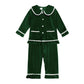 Kids Pajama Set with Plaid Pants and Elastic Waistband