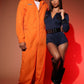 Prisoner Costume Jumpsuit with Chest Print and Front Closure, Orange