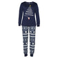 Family Matching Christmas Pajamas with Reindeer and Snowflake Print, Red or Blue