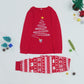 Family Matching Christmas Pajamas with Reindeer and Snowflake Print, Red or Blue