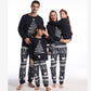 Family Matching Christmas Pajamas with Reindeer and Snowflake Print, Red or Blue
