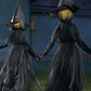 Inflatable Halloween Witch Trio with Built in LED Lights and Ground Stakes