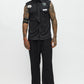 Black Officer Costume Shirt and Hat Set for Men