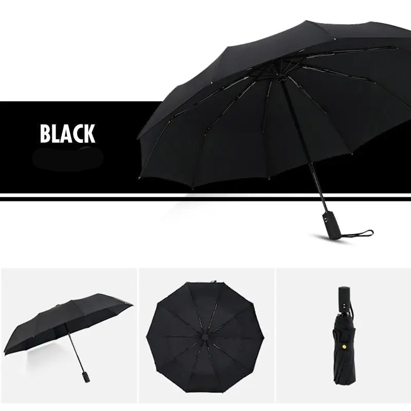Compact Travel Umbrella with One-Hand Automatic Open and Windproof Frame, Quick-Dry Canopy All Vera Mart