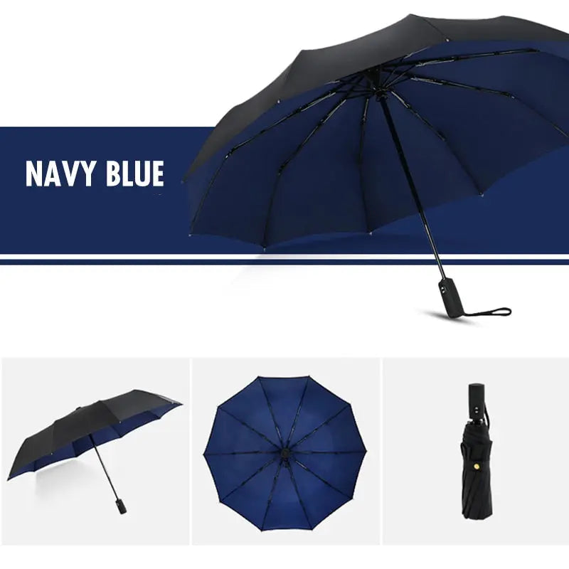 Compact Travel Umbrella with One-Hand Automatic Open and Windproof Frame, Quick-Dry Canopy All Vera Mart