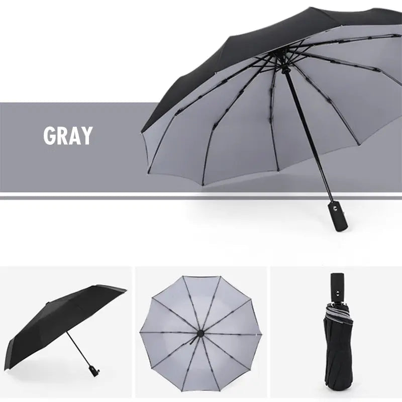 Compact Travel Umbrella with One-Hand Automatic Open and Windproof Frame, Quick-Dry Canopy All Vera Mart