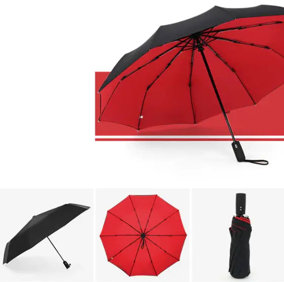 Compact Travel Umbrella with One-Hand Automatic Open and Windproof Frame, Quick-Dry Canopy All Vera Mart