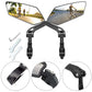 Sjbackyard Bike Mirrors, HD Wide-Angle 360° Adjustable Handlebar Mirrors