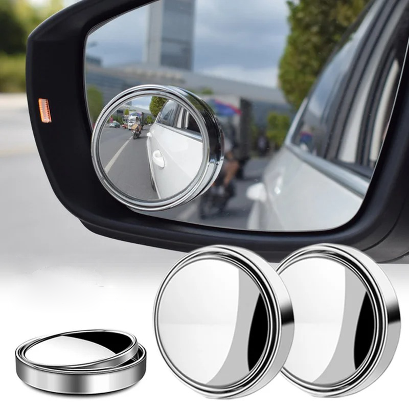 Convex Blind Spot Mirror with Vacuum Suction Mount and 360 Rotation for Cars, SUVs, Trucks
