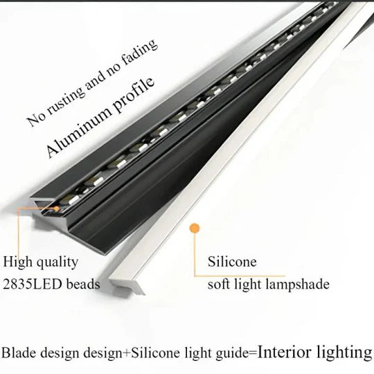 Sleek 45 Degree LED Light Bars for Hidden Under Cabinet Illumination