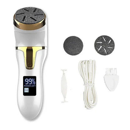 Sjbackyard Electric Foot File Callus Remover, 3000 RPM Quartz Grinding Head