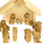 Wooden Nativity Manger Scene with 14 Figures and Stable Display