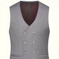 Step out in style with this slim fit double-breasted 3-piece suit for men, complete with waistcoat.
