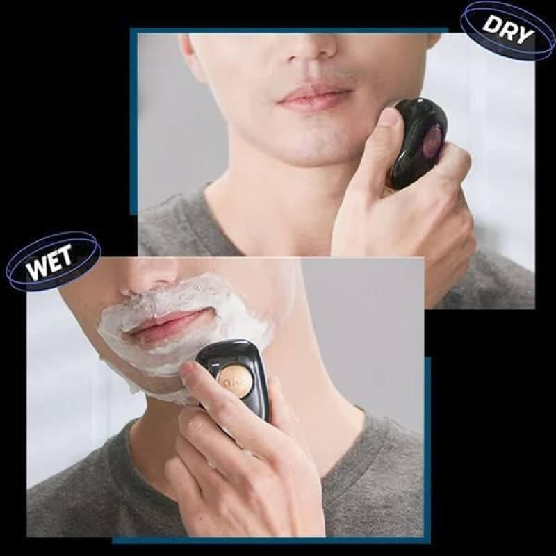 Electric Shaver for Men with 6 Stainless Steel Blades and Wet or Dry Use, USB Charging