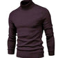 Men's Slim-Fit Turtleneck Knit Sweater - Burgundy