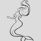 Mermaid Design Temporary Tattoo with Pigment Transfer, 14-Day Wear