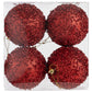 100mm Sequin & Glitter Ball Ornaments: Red (Box of 4) Item Number: XH959624