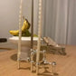 Modern Molecular Metal Candle Holder, Nordic Inspired Silver Centerpiece for Elegant Interiors