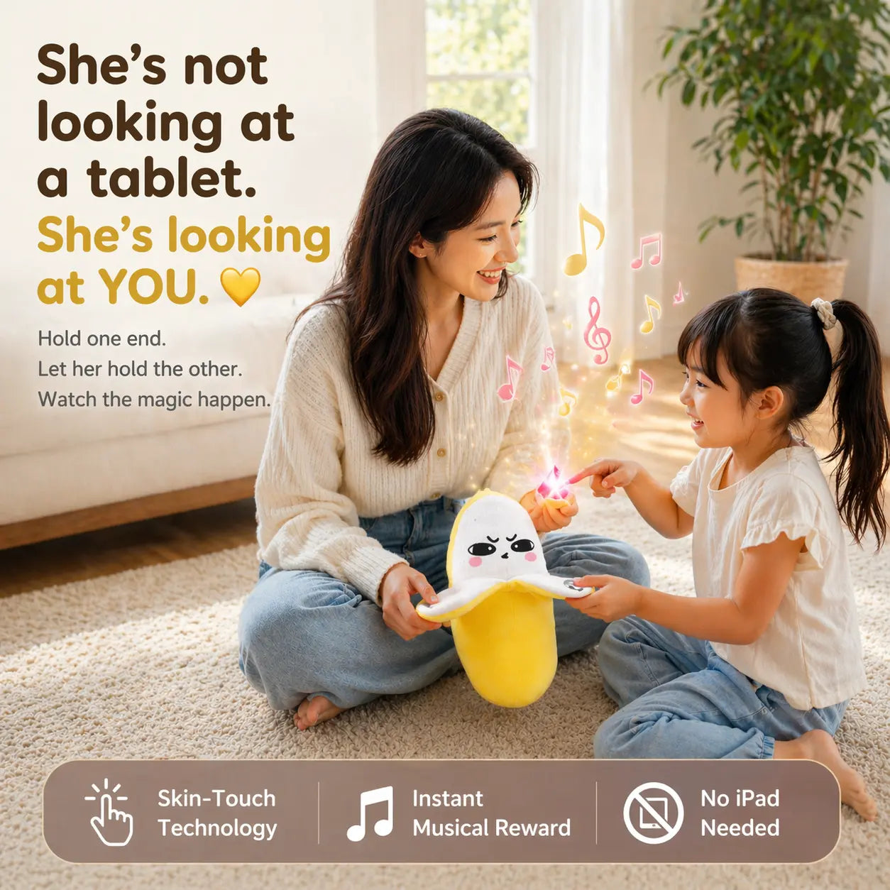 Interactive Plush Toy with Sound and Movement for Parent and Child Play