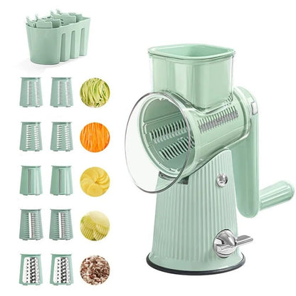 Enclosed Kitchen Grater with Push-Down Mechanism and Food Catcher
