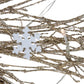 LED Christmas Wreath 28 Inch with 25 Warm White Lights and Glittered Snowflake Design