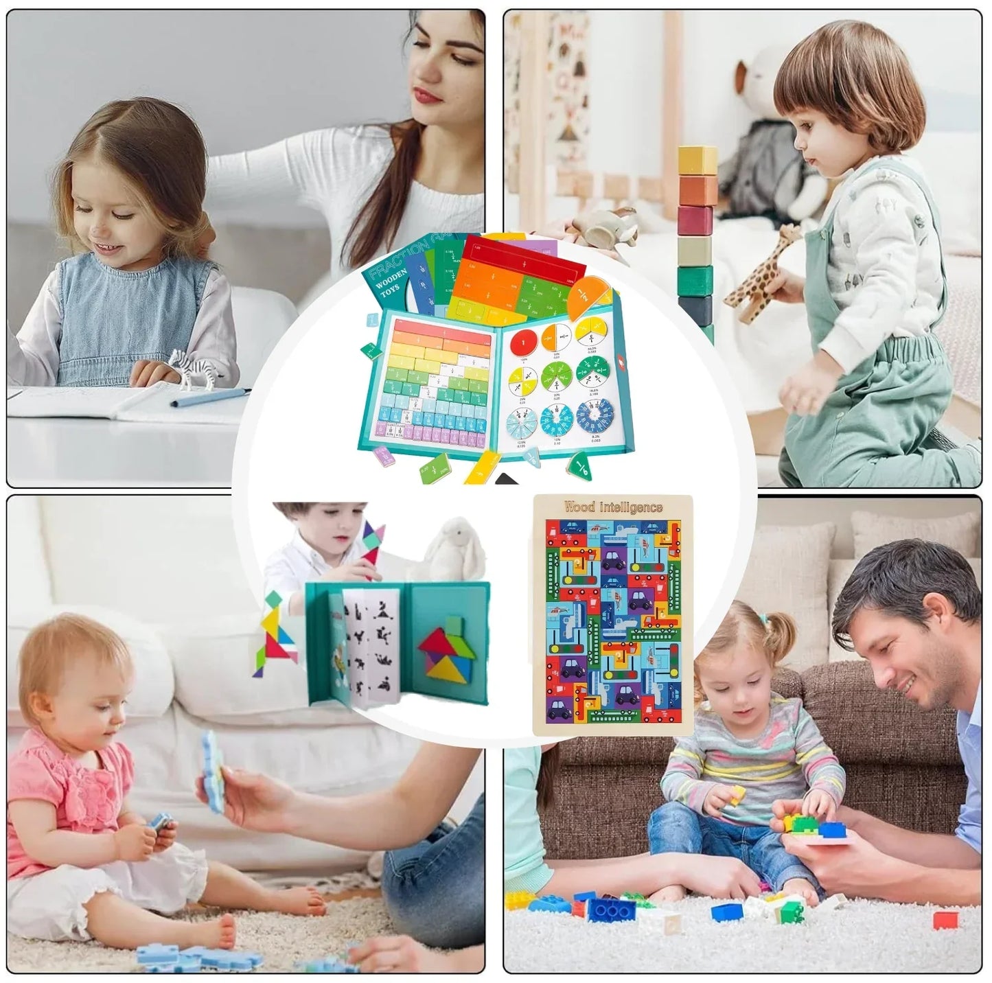 Magnetic Fraction Learning Book with Visual Models for Kids