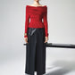 Slim Fit Knit Top with Polyester Acrylic Blend and Wrist Length Sleeves