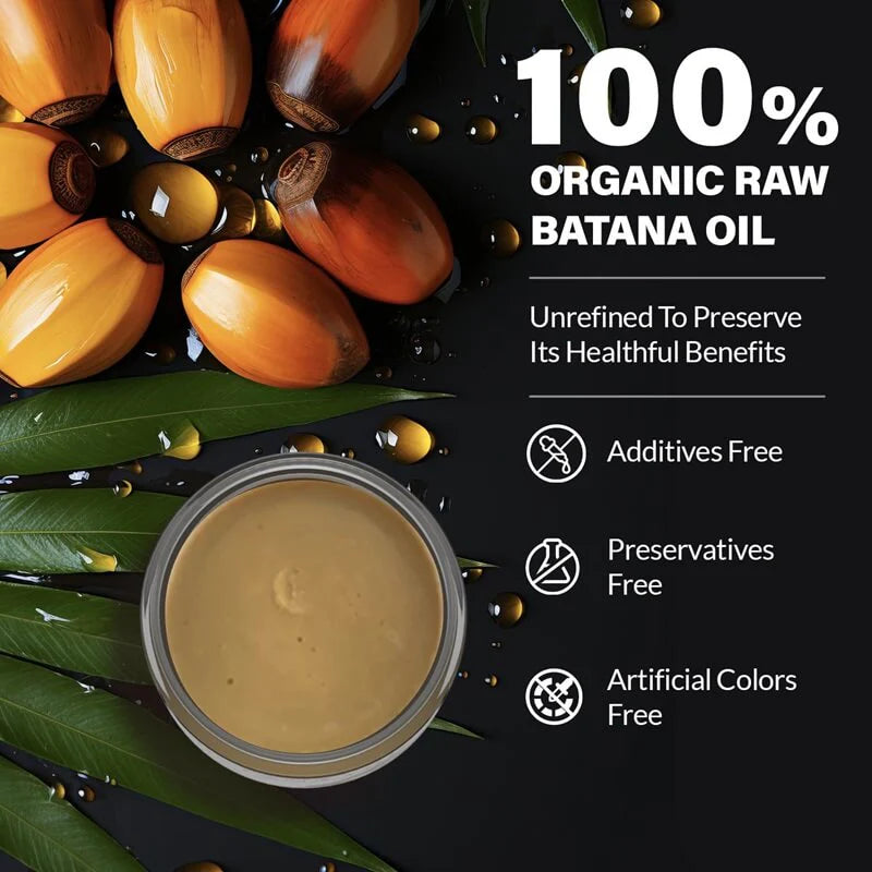 Organic Raw Batana Oil for Hair Growth and Hair Loss Prevention