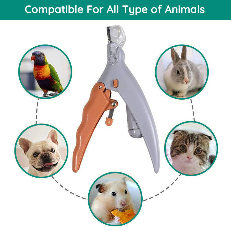 LED Dog Nail Clipper with Safety Guard and Non-Slip Handles