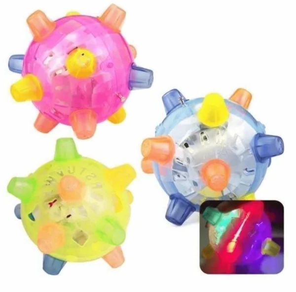 Motion-Activated Dog Ball with LED Lights and Unpredictable Bounce, Rechargeable 5.1 in