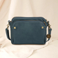 Full-Grain Leather Crossbody Bag with Detachable Strap and Card Slots, Fits 10in Tablet