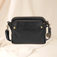 Full-Grain Leather Crossbody Bag with Detachable Strap and Card Slots, Fits 10in Tablet