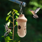 Hummingbird House with Wood Grain Finish and Hanging Loop for Garden Nesting