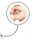 Magnifying Makeup Mirror with 14 LED Bulbs and Flexible Gooseneck, Suction Cup Base
