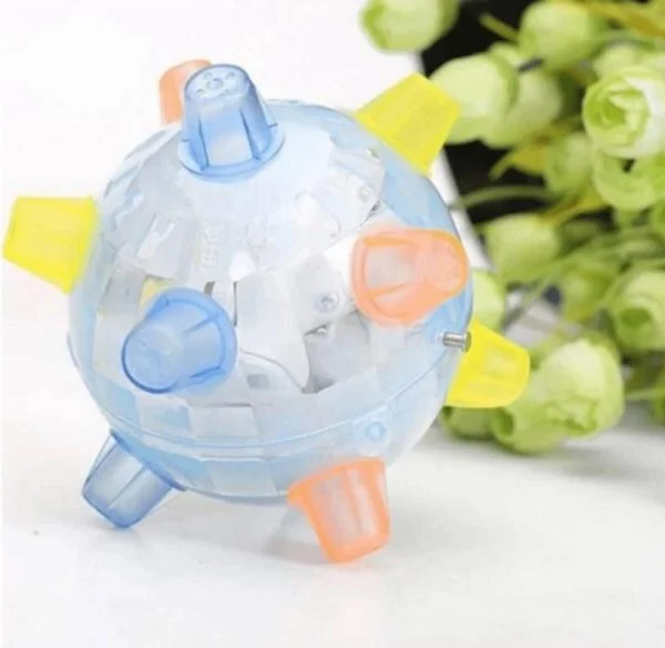 Motion-Activated Dog Ball with LED Lights and Unpredictable Bounce, Rechargeable 5.1 in