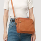 Full-Grain Leather Crossbody Bag with Detachable Strap and Card Slots, Fits 10in Tablet