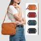 Full-Grain Leather Crossbody Bag with Detachable Strap and Card Slots, Fits 10in Tablet