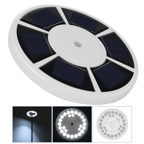 Solar Flagpole Light, LED Disc Topper with Automatic Night Sensor