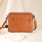 Full-Grain Leather Crossbody Bag with Detachable Strap and Card Slots, Fits 10in Tablet